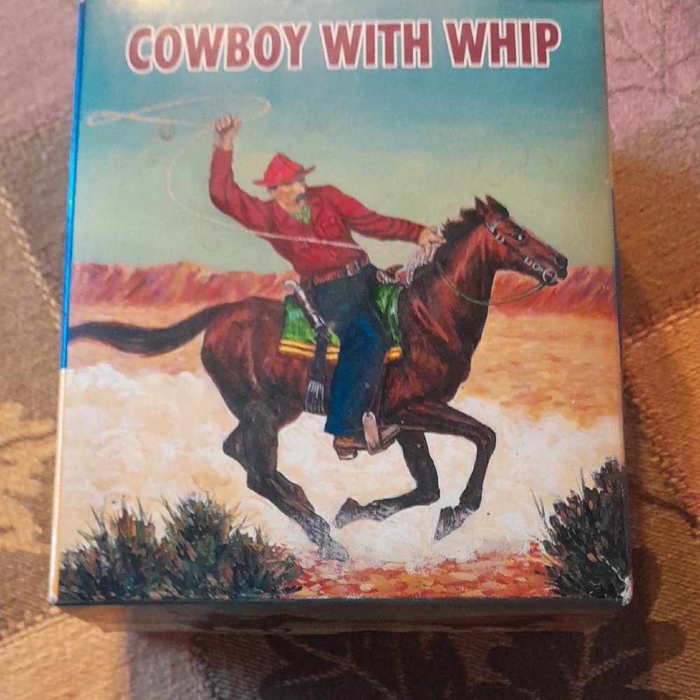 Cowboy with Whip Tin Toy